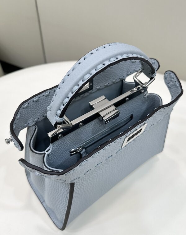 Fendi Peekaboo Handbag – Blue Calfskin