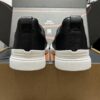 sy_no_39EDFE0EBD12732357DF48086166F6A0_3 Black Pebbled Leather Triple-Cross Slip-On Shoes
