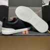 sy_no_39EDFE0EBD12732357DF48086166F6A0_6 Black Pebbled Leather Triple-Cross Slip-On Shoes