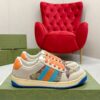 sy_no_3AB2884297E3E3BE8FDEA2B369B22A82_0 Gucci Screener Multicolor GG Canvas & Beige Suede Sneaker