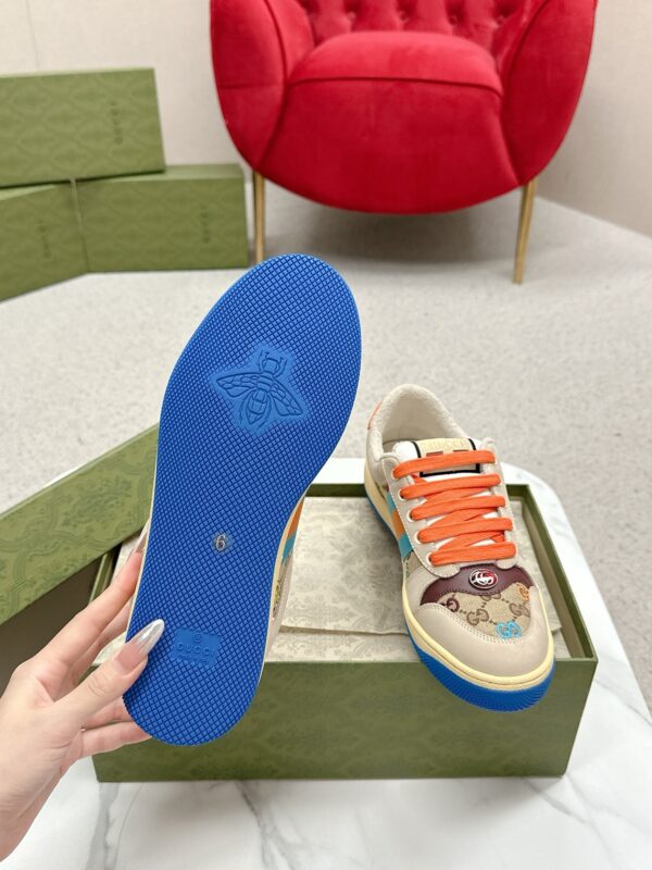 sy_no_3AB2884297E3E3BE8FDEA2B369B22A82_8 Gucci Screener Multicolor GG Canvas & Beige Suede Sneaker