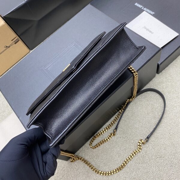 sy_no_3B6AF8DF82E63FCDCC29CB1DE1BBD7C4_3 YSL Becky Quilted Chain Bag – Black & Gold