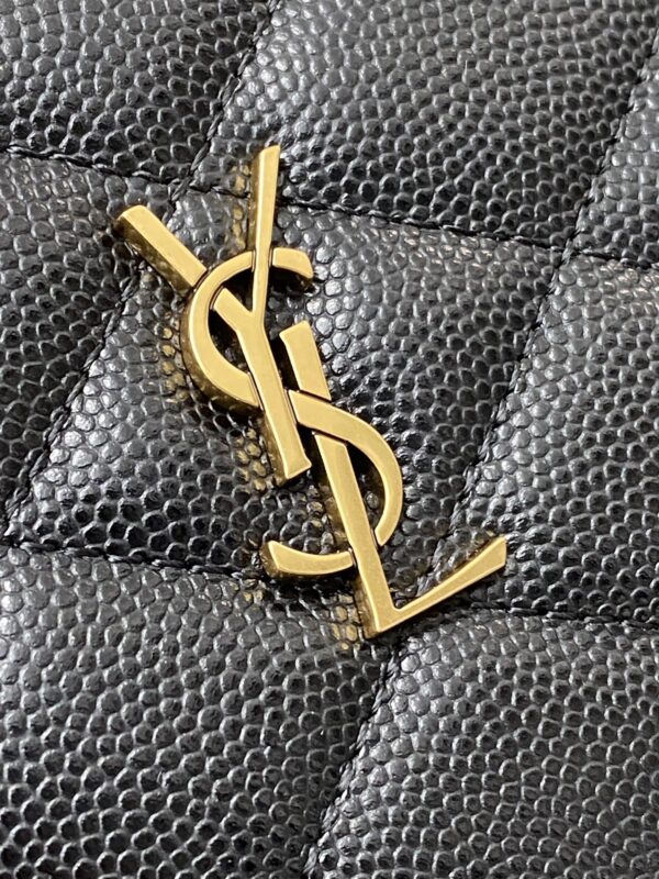 sy_no_3B6AF8DF82E63FCDCC29CB1DE1BBD7C4_5 YSL Becky Quilted Chain Bag – Black & Gold