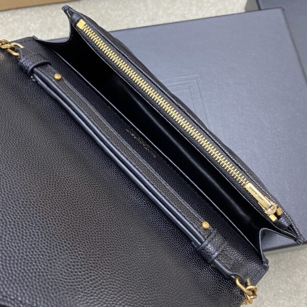 sy_no_3B6AF8DF82E63FCDCC29CB1DE1BBD7C4_7 YSL Becky Quilted Chain Bag – Black & Gold