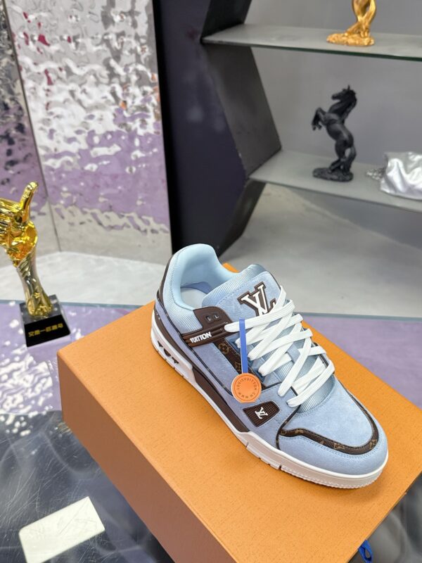 Louis Vuitton LV Trainer Maxi Ice Blue & Sky Blue Monogram Sneakers