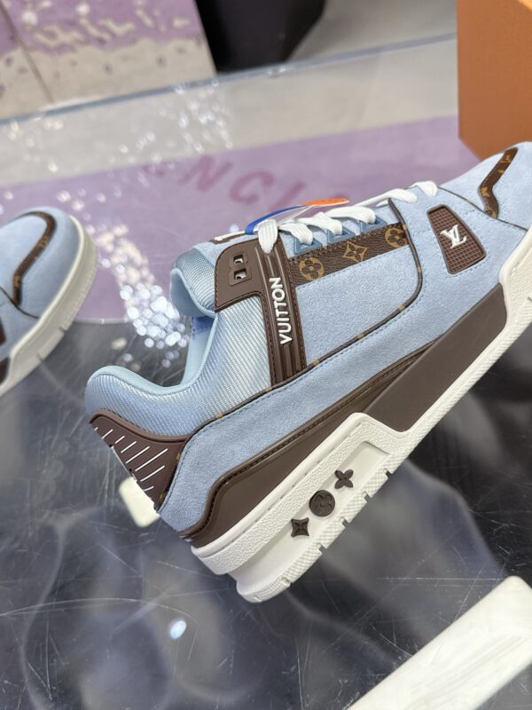 Louis Vuitton LV Trainer Maxi Ice Blue & Sky Blue Monogram Sneakers