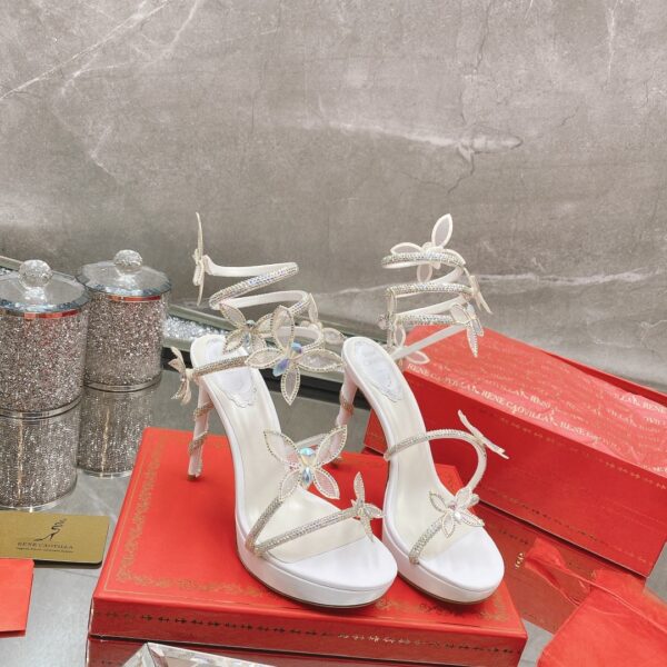 sy_no_3CB0F799CDDC1B88AF3EEECA1B366273_4 White Crystal Butterfly Spiral High-Heel Sandals