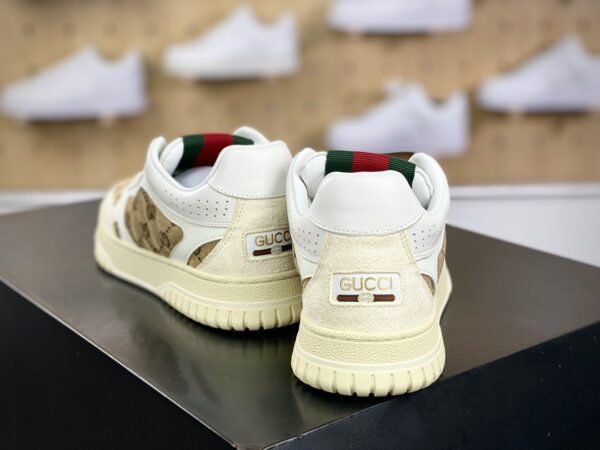 Gucci Mac8 Cream White GG Canvas Low-Top Sneakers