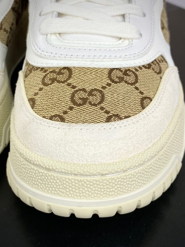 Gucci Mac8 Cream White GG Canvas Low-Top Sneakers
