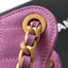 sy_no_3EEBA05F3AF30D45E96CA5837705FDC2_5 Purple Suede Quilted Drawstring Tote Bag