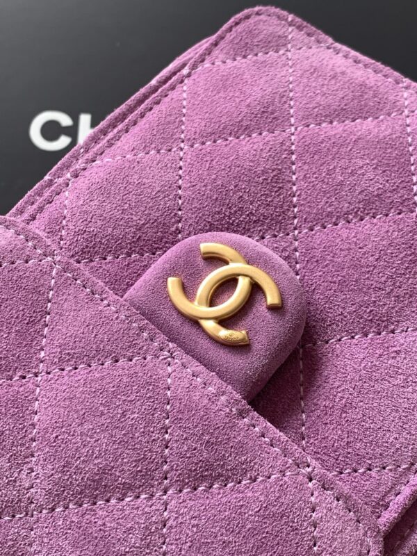 sy_no_3EEBA05F3AF30D45E96CA5837705FDC2_6 Purple Suede Quilted Drawstring Tote Bag