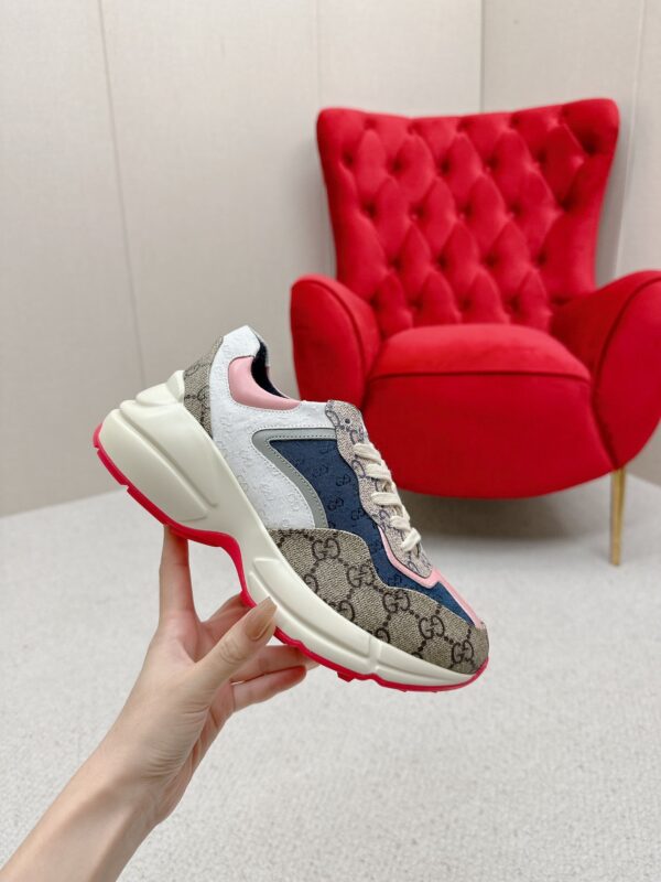sy_no_3F4908CDAF1679C2525C50AD8DC0F00E_2 Gucci Rhyton GG Supreme Canvas & Multicolored Leather Sneaker