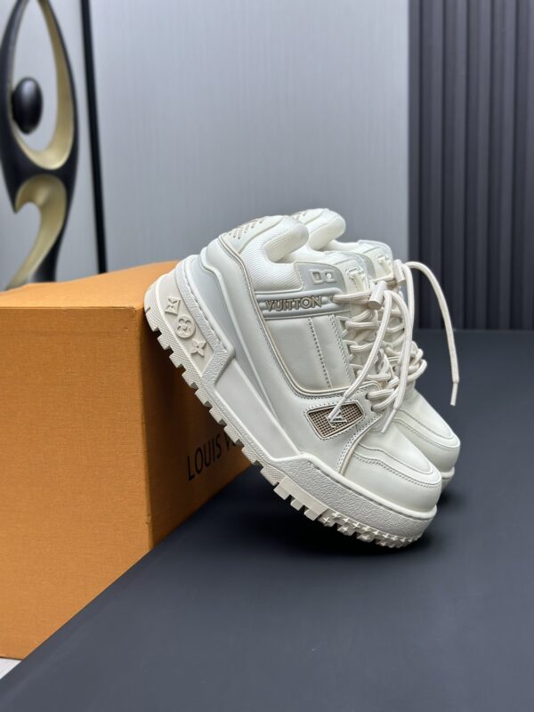 Louis Vuitton LV Trainer Maxi Triple White Chunky Sneakers
