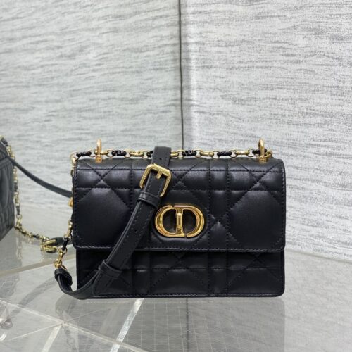sy_no_400614C395759D368EEDFE8D213B9CD2_0 Dior Women's Black Mini Shoulder/Crossbody Bag with Oversized Cannage Pattern and Twist-Lock CD Clasp