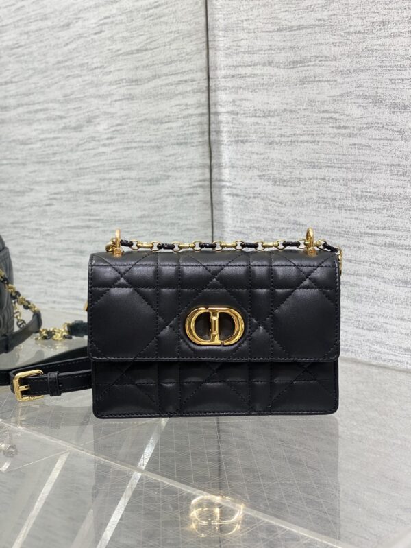 sy_no_400614C395759D368EEDFE8D213B9CD2_1 Dior Women's Black Mini Shoulder/Crossbody Bag with Oversized Cannage Pattern and Twist-Lock CD Clasp