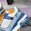 sy_no_402814CBC92AB4292BD5E1CB95C1D741_7 Louis Vuitton LV Trainer Washed Blue Denim & White Leather Retro Sneakers