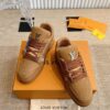 sy_no_40ADEDD88825A5E85A0387811C55479E_2 Louis Vuitton LV Trainer Tan Brown Leather Retro Sneakers