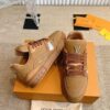sy_no_40ADEDD88825A5E85A0387811C55479E_4 Louis Vuitton LV Trainer Tan Brown Leather Retro Sneakers