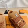 sy_no_40ADEDD88825A5E85A0387811C55479E_7 Louis Vuitton LV Trainer Tan Brown Leather Retro Sneakers