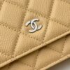 sy_no_40D4823A61D7D5D1E9BBE17C2F14C097_4 Yellow Quilted Textured Calfskin WOC Chain Wallet