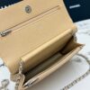 sy_no_40D4823A61D7D5D1E9BBE17C2F14C097_6 Yellow Quilted Textured Calfskin WOC Chain Wallet