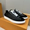sy_no_40D5B49168FC0390CA611C00AFEA2466_3 Black & Light Grey Embossed Suede Derby Sneakers