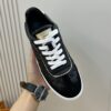 sy_no_40D5B49168FC0390CA611C00AFEA2466_5 Black & Light Grey Embossed Suede Derby Sneakers