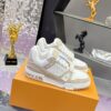 Louis Vuitton LV Trainer Maxi Cream & Oat Khaki Mixed-Material Sneakers