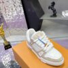 Louis Vuitton LV Trainer Maxi Cream & Oat Khaki Mixed-Material Sneakers