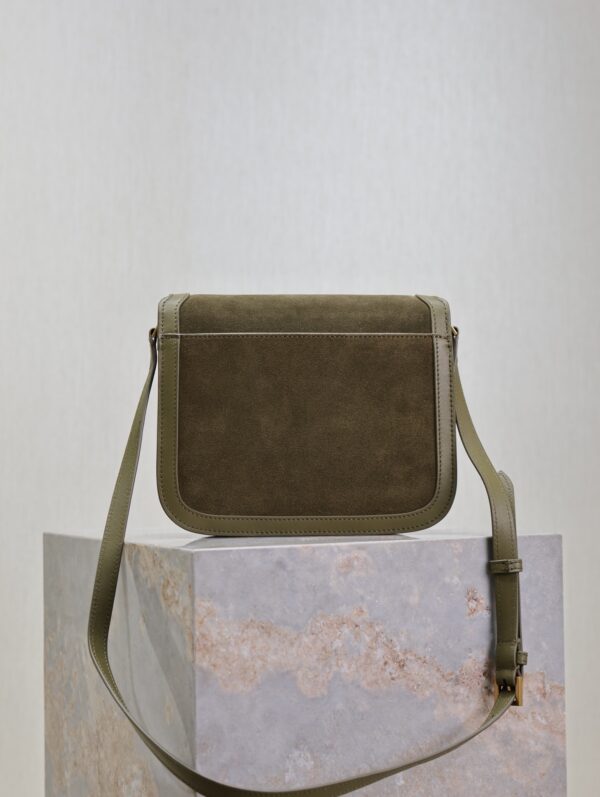 sy_no_40F3FF657CA51BD330CDB62EEA049CF3_8 YSL Solferino Shoulder Bag – Green Suede & Leather