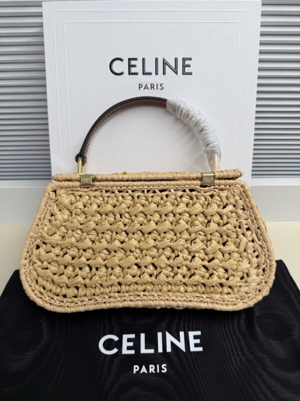 CELINE Teen Lola Triomphe Woven Shoulder Bag