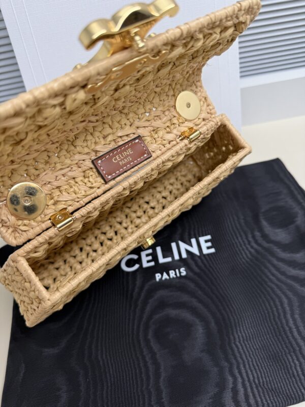 CELINE Teen Lola Triomphe Woven Shoulder Bag