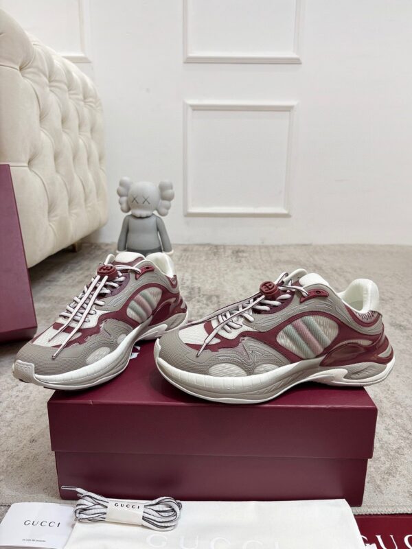 sy_no_43518FD671A4AD207A0A76CABA033507_7 Gucci Tech/Retro Runner Sneaker in Burgundy & Grey – Burgundy / Grey