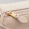 sy_no_44B455B1DF887477BD01847594F773E2_4 Beige Leather Cylindrical Underarm Shoulder Bag