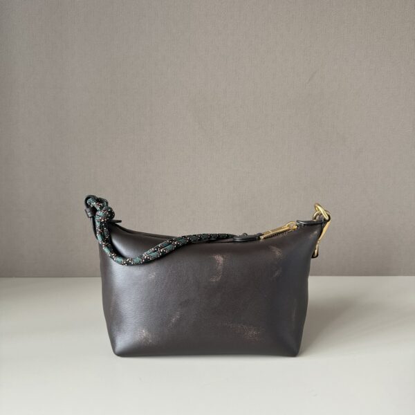sy_no_44CB2C342AB272673D5502BA5DA4B4FA_2 Dark Brown Distressed Leather Rope-Handle Hobo Bag