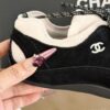 Chanel Retro Running Sneakers in Black & Beige
