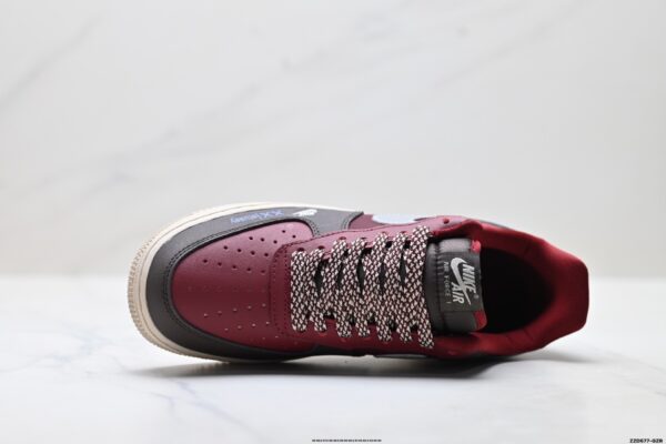 Stüssy x Nike Air Force 1 Low Custom – Burgundy / Brown / Silver / Blue