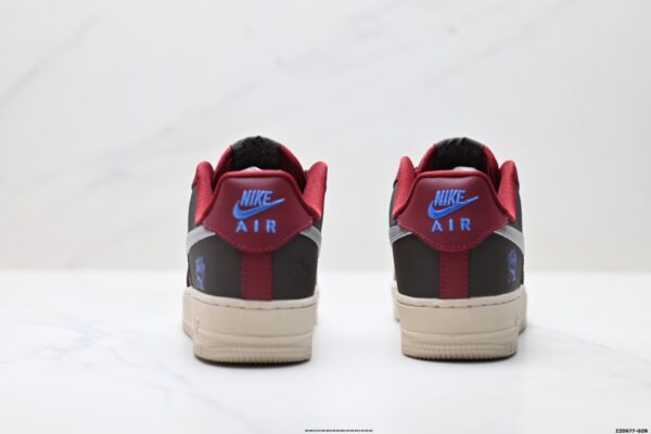 Stüssy x Nike Air Force 1 Low Custom – Burgundy / Brown / Silver / Blue