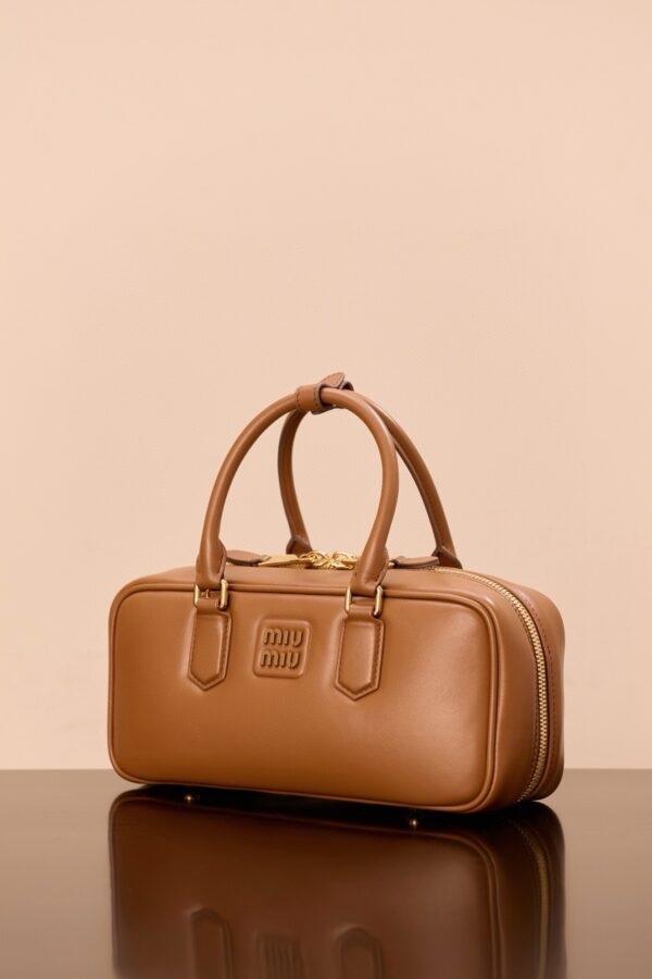 sy_no_44F4AAFCDB2E68AADD012EEC1E63B597_2 MIUMIU Arcadie Medium Leather Bag in Cognac Color