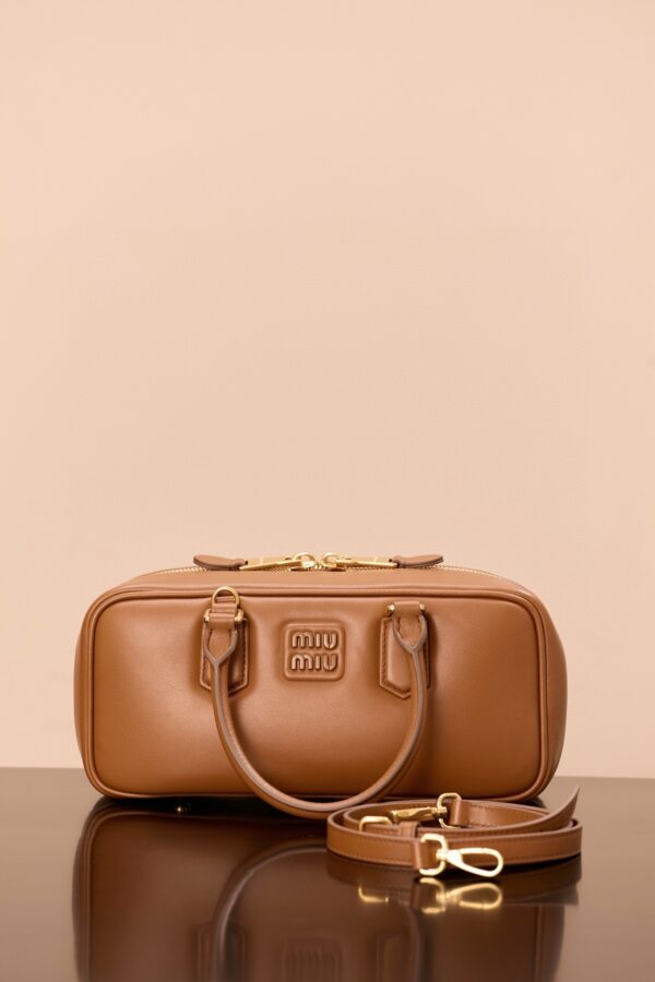 sy_no_44F4AAFCDB2E68AADD012EEC1E63B597_5 MIUMIU Arcadie Medium Leather Bag in Cognac Color