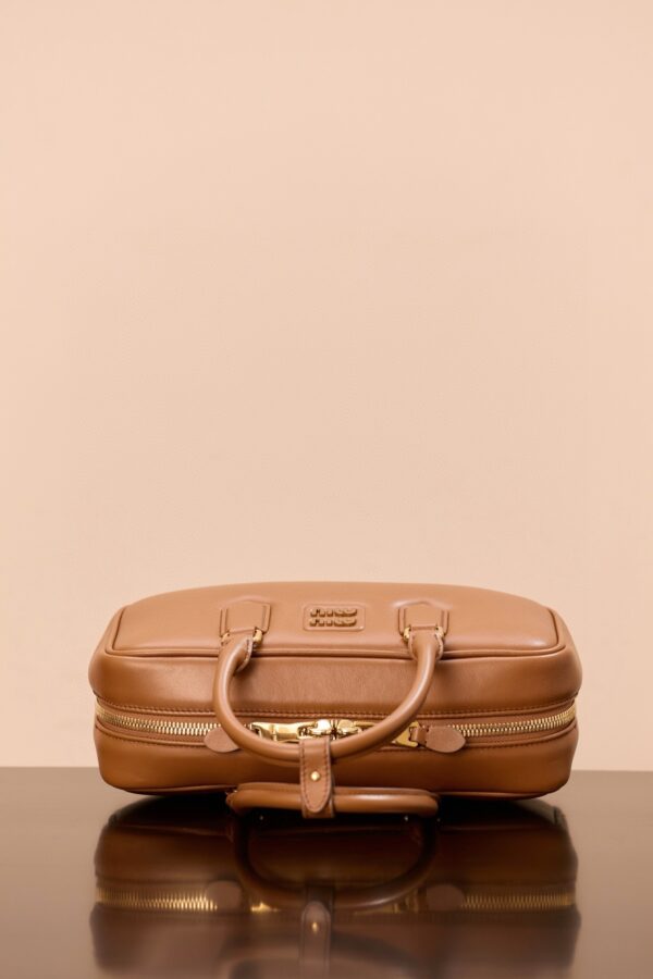 sy_no_44F4AAFCDB2E68AADD012EEC1E63B597_7 MIUMIU Arcadie Medium Leather Bag in Cognac Color