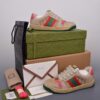 sy_no_453689F2A38632D7037A6A8AA890DE44_4 Gucci Screener GG Canvas & Beige Suede Sneaker with Pink Wash Accent