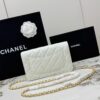 sy_no_4545C1976395A5CE0B632B344EEEE112_2 White Quilted Textured Calfskin WOC Chain Wallet