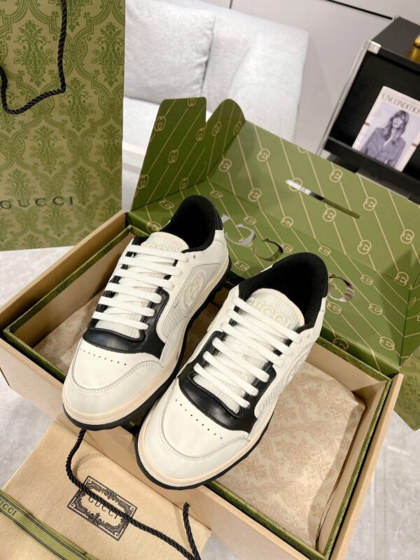 sy_no_457354C83535EAAA25BCF6C1CEAF1197_3 White & Black Retro Tennis Sneakers