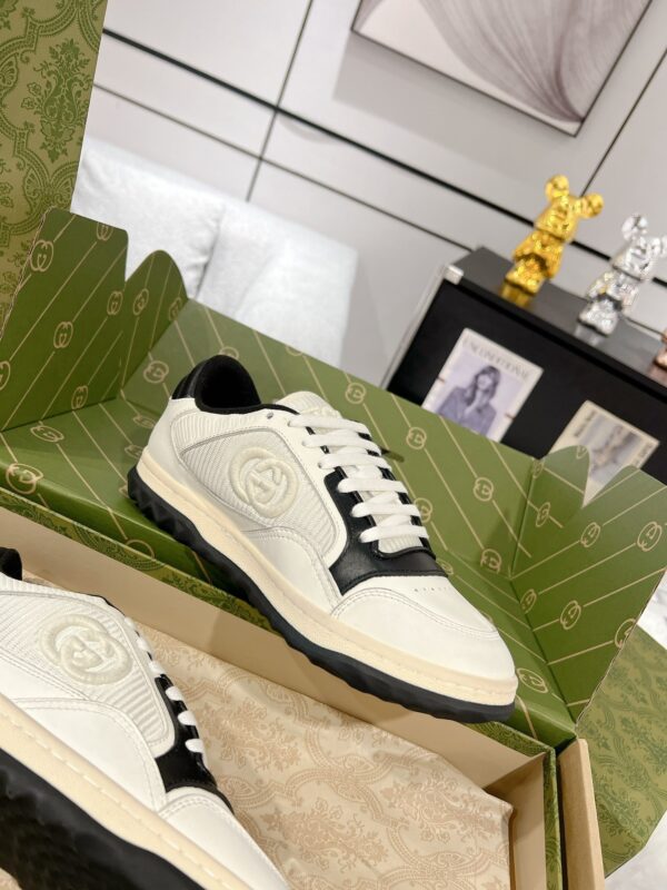 sy_no_457354C83535EAAA25BCF6C1CEAF1197_4 White & Black Retro Tennis Sneakers