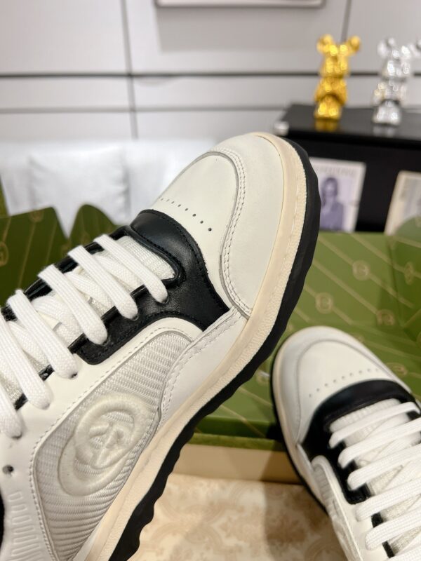 sy_no_457354C83535EAAA25BCF6C1CEAF1197_6 White & Black Retro Tennis Sneakers