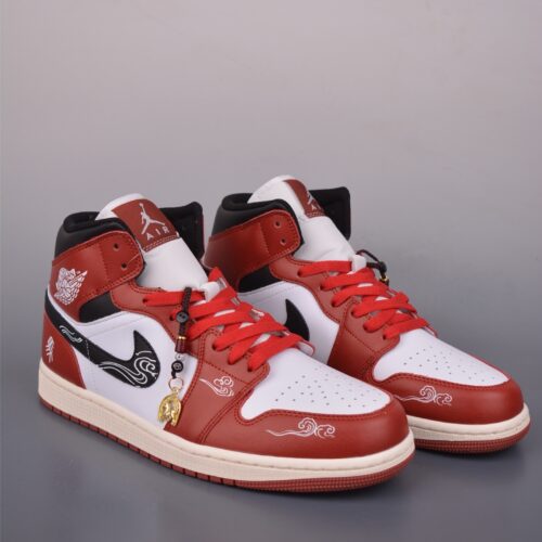 sy_no_45F1B4E194D21C7A46D0FF3A4365DCDD_0 Air Jordan 1 Mid Custom – Chinese Cloud Pattern / Retro Red