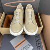 sy_no_4712689B40584CEE87C6C59CE905F8D3_2 Beige & Khaki Smooth Leather Slip-On Sneakers