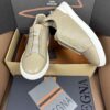sy_no_4712689B40584CEE87C6C59CE905F8D3_3 Beige & Khaki Smooth Leather Slip-On Sneakers
