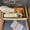 sy_no_4712689B40584CEE87C6C59CE905F8D3_4 Beige & Khaki Smooth Leather Slip-On Sneakers